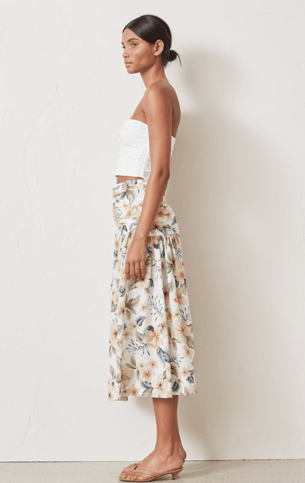 Bec & Bridge Fleurette Midi Skirt Print Size 6 for rent on The Volte - main image