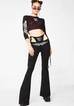 I.AM.GIA O Mighty Tribal G-String Flare Pants Black Size Medium / AU 10 for rent on The Volte - image 1