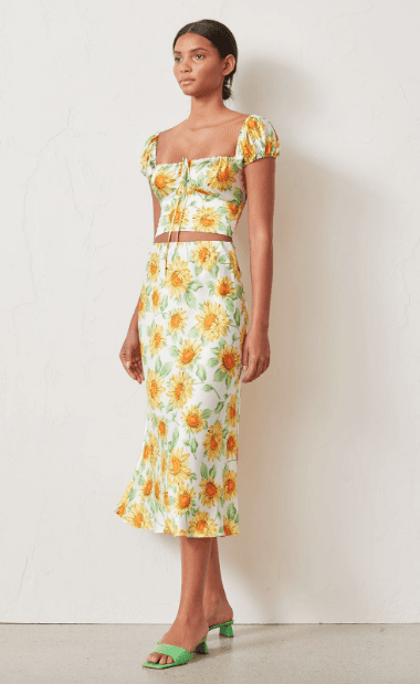 Bec & Bridge Francine Silk Top Print Size 10 for rent on The Volte - main image