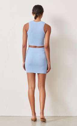 Bec & Bridge Lemon Squeezy Knit Mini Skirt Sky Blue Size 10 for rent on The Volte - image 3