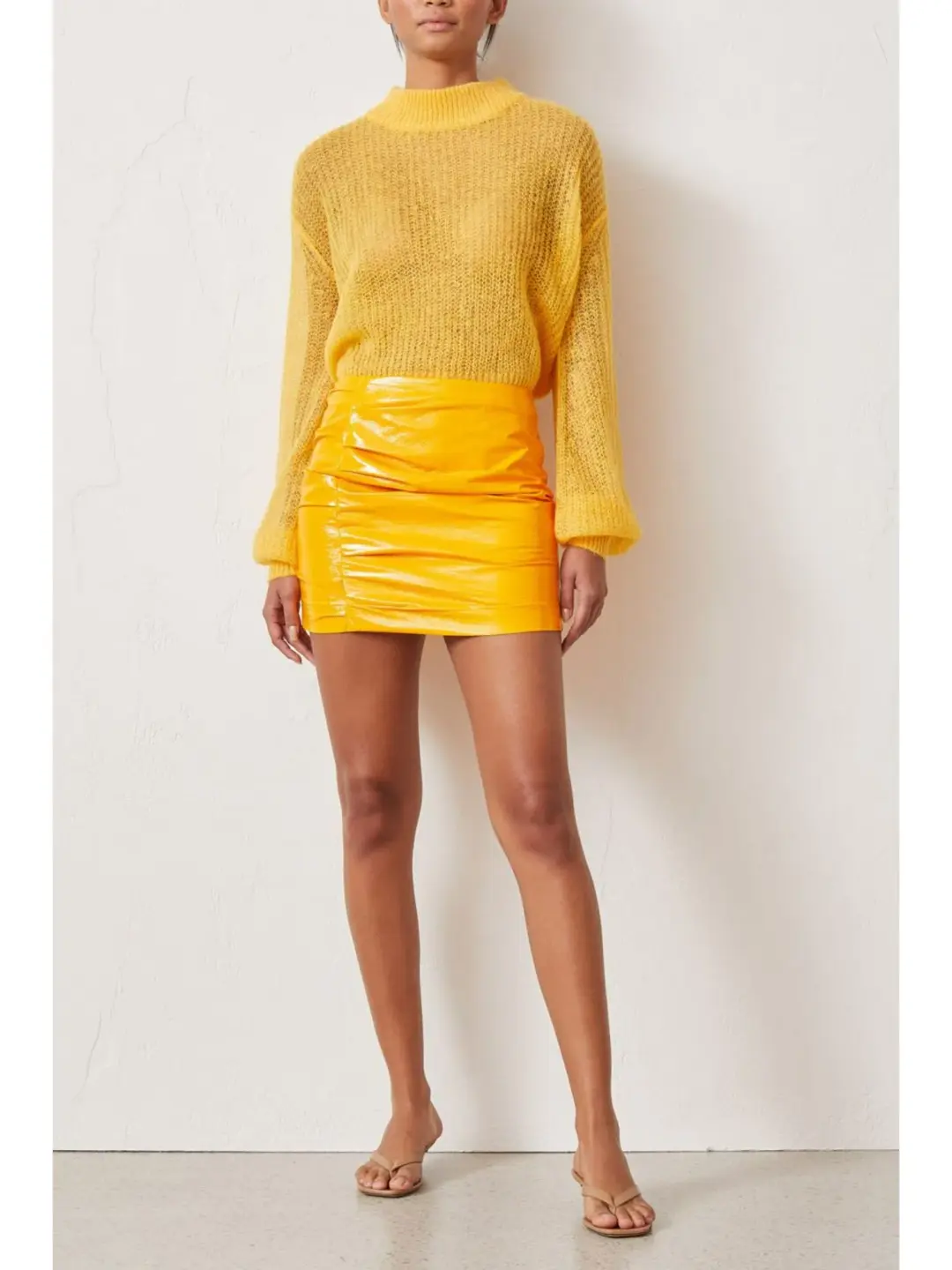 Bec & Bridge Citrus City Mini Skirt Tangerine Size AU 6 for rent on The Volte - main image