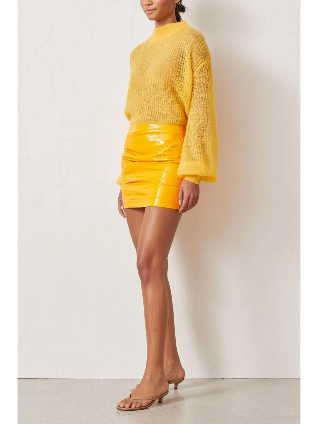 Bec & Bridge Citrus City Mini Skirt Tangerine Size AU 6 for rent on The Volte - main image