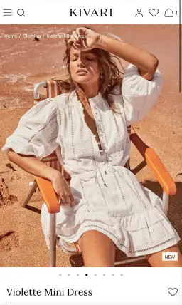 Kivari Violette Mini Dress White size 10