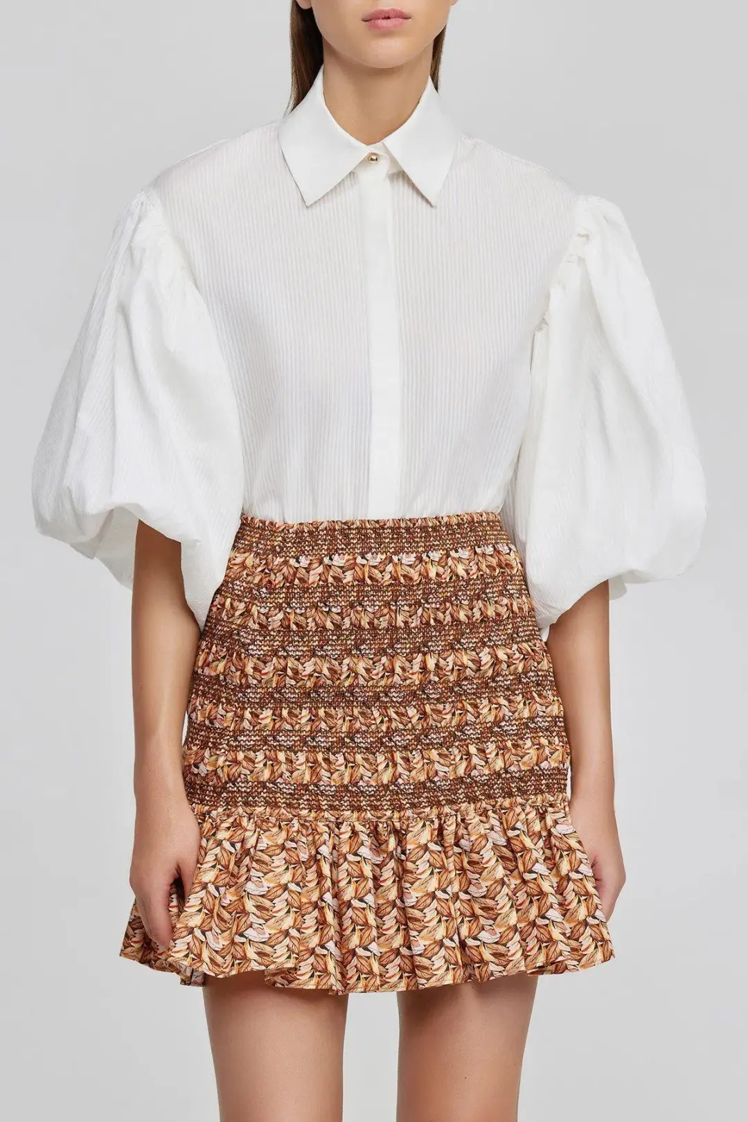 Acler Kyle Skirt Brown Size 8 for rent on The Volte - main image