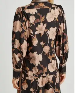 Zimmermann Concert Peonies Shirt Print Size 8