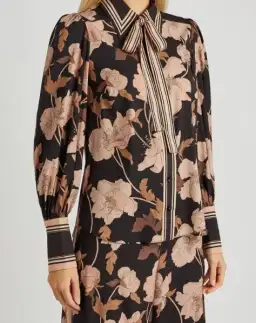 Zimmermann Concert Peonies Shirt Print Size 8