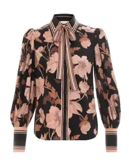 Zimmermann Concert Peonies Shirt Print Size 8