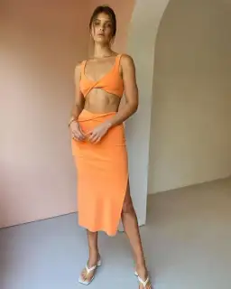 Bec & Bridge Clover Crop Top Nectarine Size AU 10 for rent on The Volte - image 1