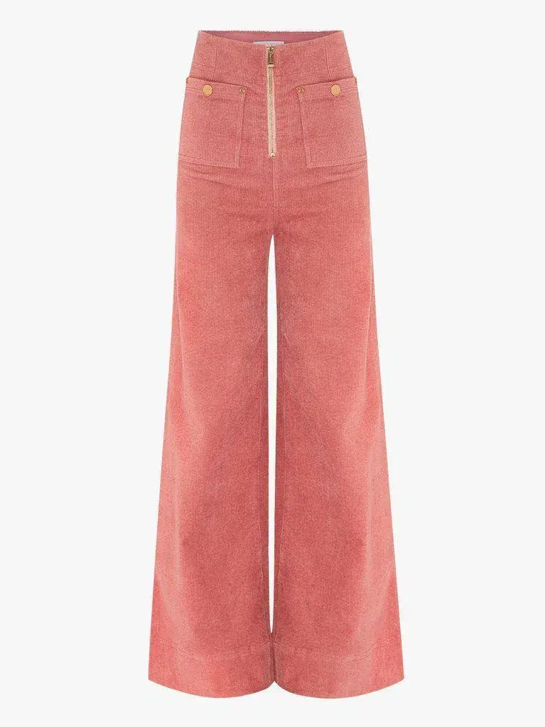 Alice McCall Corduroy Bluesy Jeans Pink Size AU 4 for rent on The Volte - main image