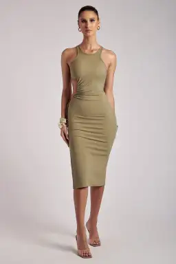 MESHKI Denver Midi Dress Green Size 6 for rent on The Volte - image 1
