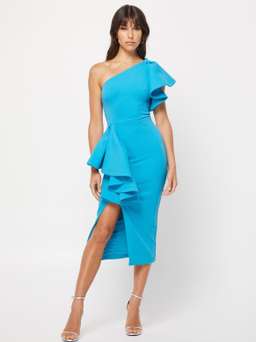 Mossman Dangerous Minds Midi Dress Blue Size 10