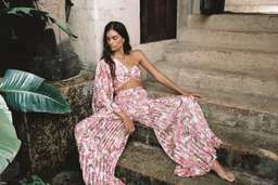 Significant Other Simone Top and Pants Skirt Set Print