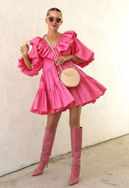 AJE - Solstice Ruffle Tiered Smock Dress