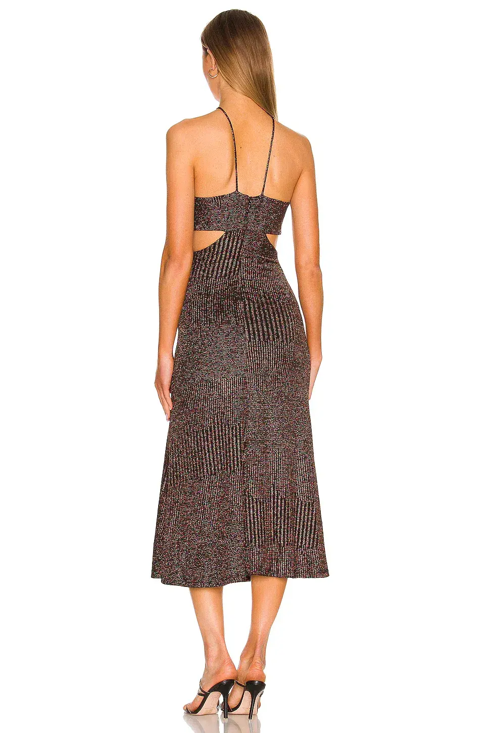 MISHA Dulci Midi Dress Brown Size 6/XS for rent on The Volte - main image
