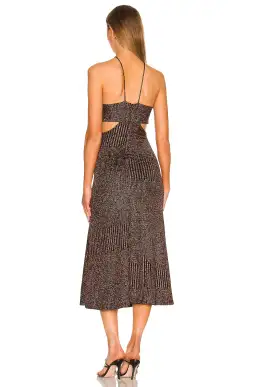 MISHA Dulci Midi Dress Brown Size 6/XS for rent on The Volte - image 3