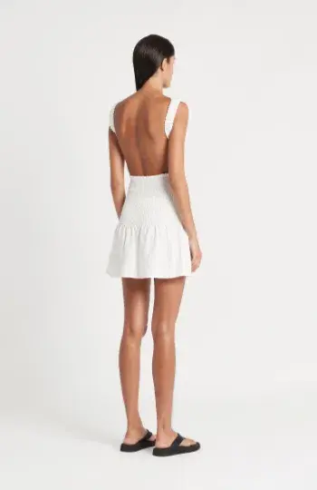 Sir the Label Open Back Lorena Dress White Size 1 for rent on The Volte - main image