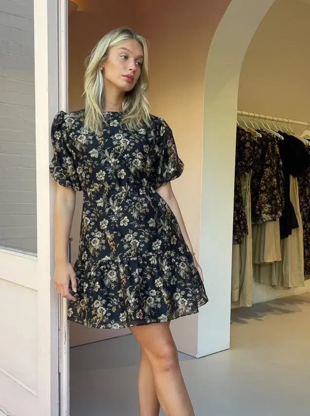 Sir The Label Amerie Open Back Mini Dress Amerie Print Size 0/AU 6 for rent on The Volte - main image