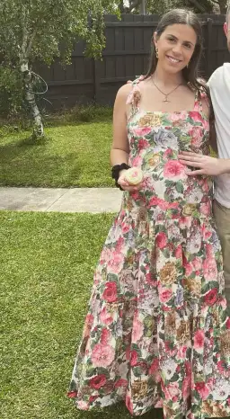 Zimmermann Mae Tie Shoulder Dress Rose Floral Size 16 for rent on The Volte - image 4