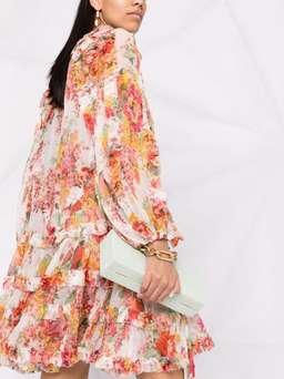 Zimmermann Mae Floral Frill Billow Mini Dress Size 3 for rent on The Volte - image 2