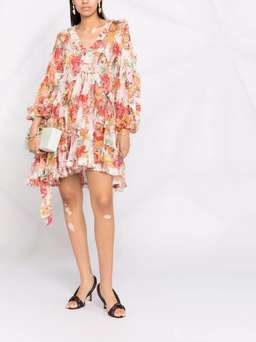 Zimmermann Mae Floral Frill Billow Mini Dress Size 3 for rent on The Volte - image 1