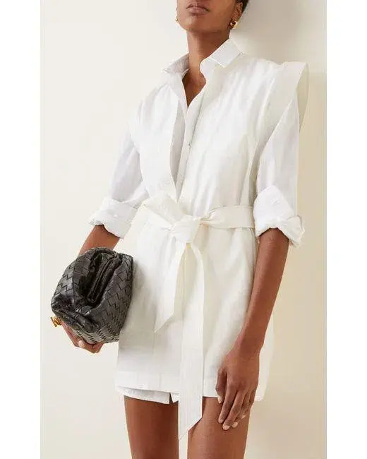 Wardrobe NYC Mini Kaftan Dress White Size 8/S for rent on The Volte - main image