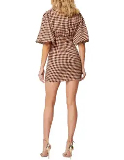 Mossman The Checked Out Mini Dress Print Size 10 for rent on The Volte - image 3