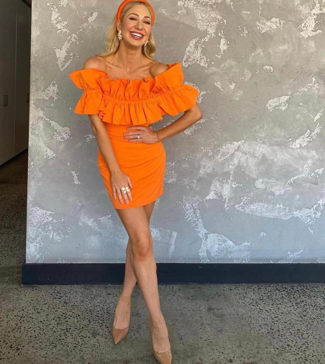 Mossman The Curious Mini Dress Orange Size 12 for rent on The Volte - main image