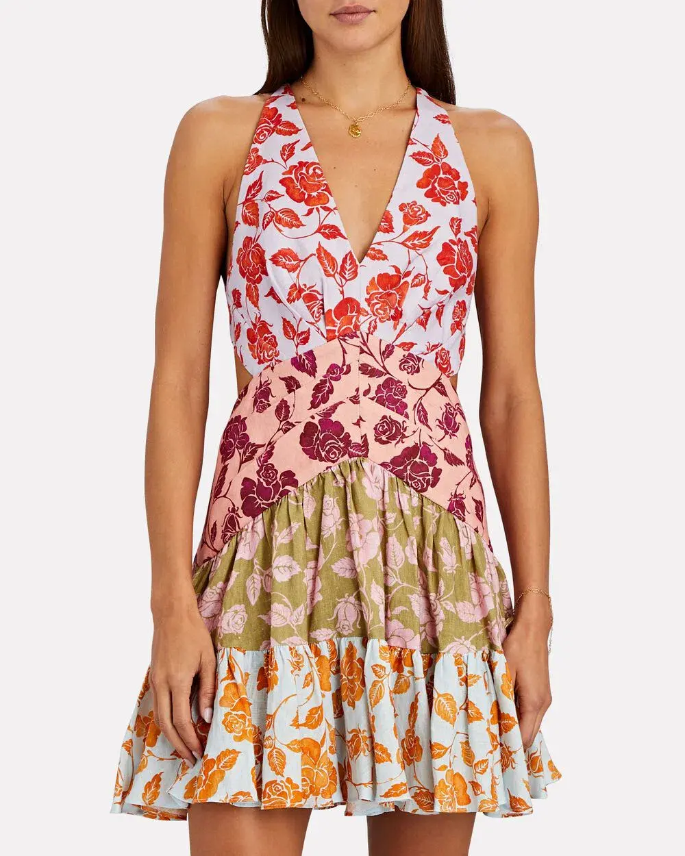 Zimmermann Lovestruck V Mini Dress Floral Size 0/AU 8 for rent on The Volte - main image