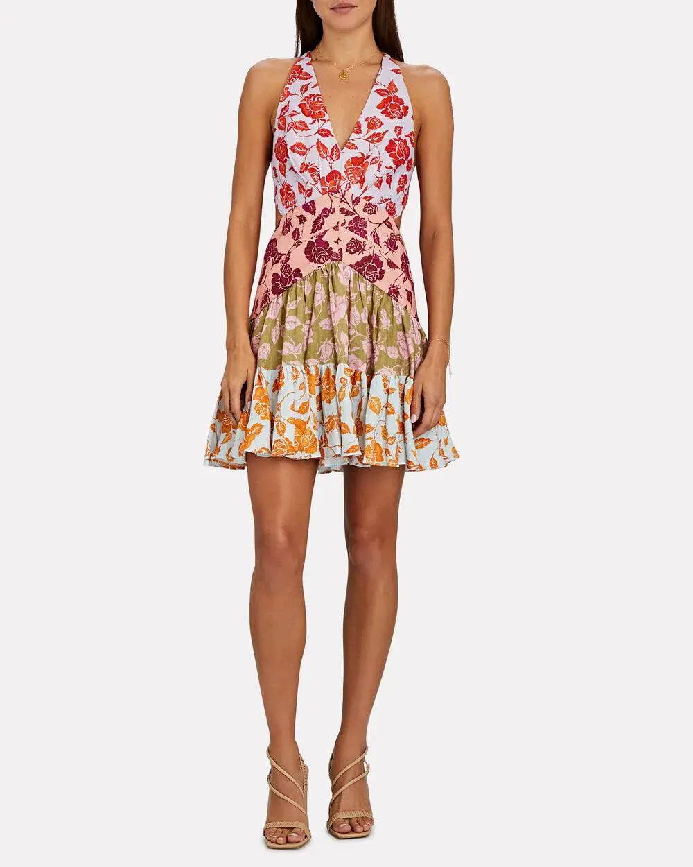 Zimmermann Lovestruck V Mini Dress Floral Size 0/AU 8 for rent on The Volte - main image
