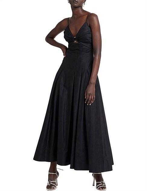 AJE Solstice Strappy Ring Midi Dress for rent on The Volte - main image