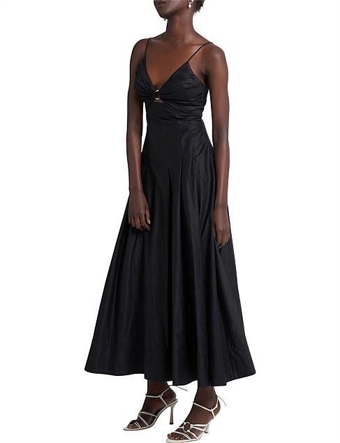 AJE Solstice Strappy Ring Midi Dress for rent on The Volte - main image