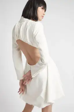 Aje Martino Cut Out Jacket Dress White Size 6