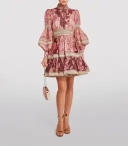 Zimmermann Concert Spliced Trim Dress Pink Size 1 / Au 10 for rent on The Volte - image 1