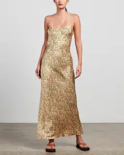 Bec & Bridge Golden Fields Silk Maxi Dress Floral Size 8 for rent on The Volte - image 1