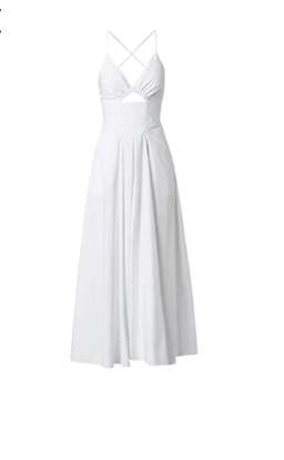 Scanlan Theodore Cotton Strappy Dress White Size 8 for rent on The Volte - image 3