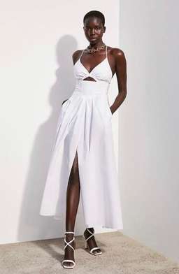 Scanlan Theodore Cotton Strappy Dress White Size 8 for rent on The Volte - image 1