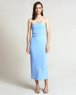Bec and Bridge Noa Midi Dress Blue Size AU 6 for rent on The Volte - image 1