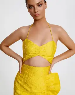 Derma Department Paloma Dress Yellow Size 8 for rent on The Volte - image 3