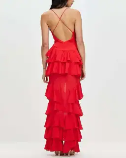 Derma Department Barcelona Maxi Dress Red Size 12 for rent on The Volte - image 3