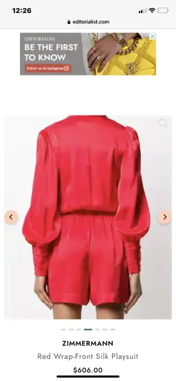 Zimmerman Playsuit size 3 (AU 12-14)