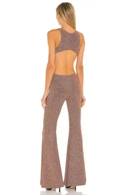 Natalie Rolt Nadia Jumpsuit - Metallic Bronze for rent on The Volte - image 2