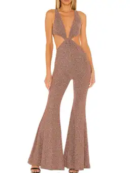 Natalie Rolt Nadia Jumpsuit - Metallic Bronze for rent on The Volte - image 1