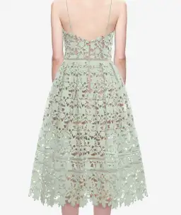 Self Portrait Azaela Midi Dress Mint Size 8 for rent on The Volte - image 3