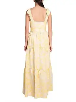 Rebecca Vallance Rousseau Tie Maxi Dress Print Size 8