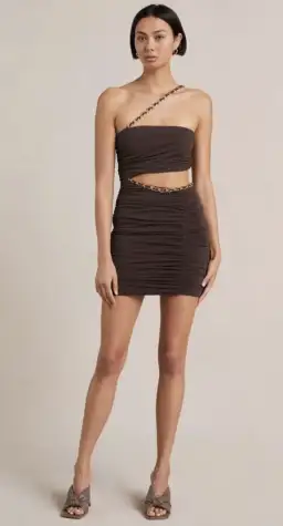 Bec & Bridge Joelene Mini Dress Brown Size M for rent on The Volte - image 1