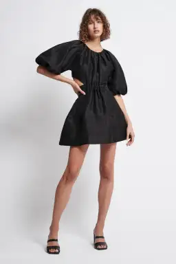 Aje Psychedelia Cut Out Mini Dress Black Size 8