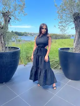 Bec & Bridge Henriette Maxi Dress Black Size 8