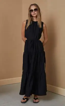 Bec & Bridge Henriette Maxi Dress Black Size 8