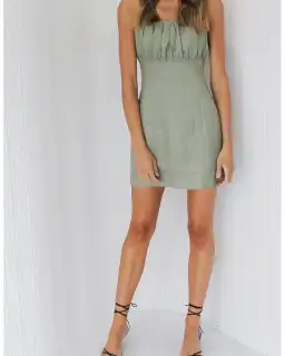 Favr The Label Ray Mini Dress Green Size 10