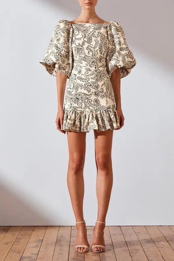 Shona Joy Zella Linen Backless Mini for rent on The Volte - main image